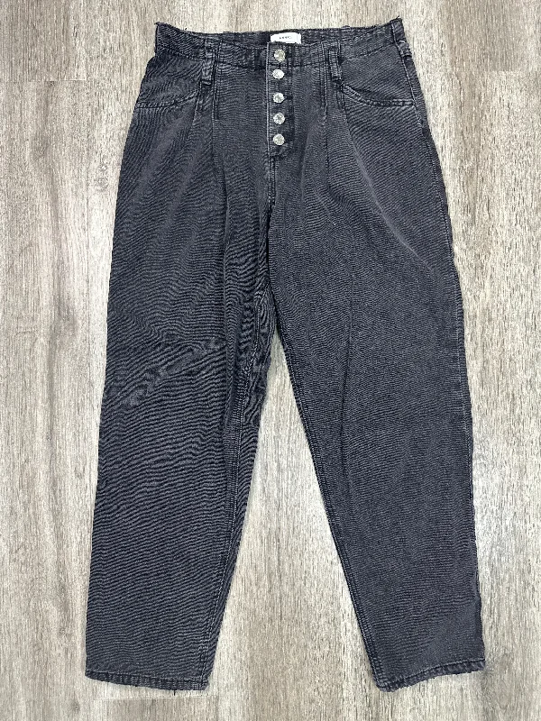 Men's Jeans with EmbroideryJeans Straight By Forever 21 In Black Denim, Size: 6