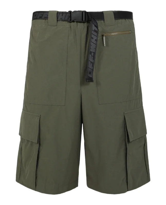 Men's Pants with Side PocketsIndustrial Belt Cargo Shorts
