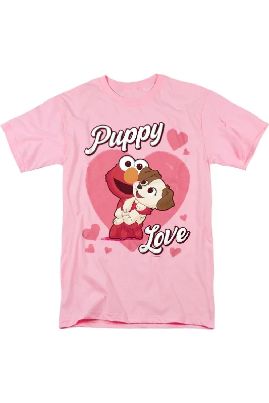 Men's Shirts with Embellished CollarsSesame Street Furry Friends Forever Puppy Love Short Sleeve Adult Tee / T-Shirt Men's Shirts with Embellished CollarsSesame Street Furry Friends Forever Puppy Love Short Sleeve Adult Tee / T-Shirt