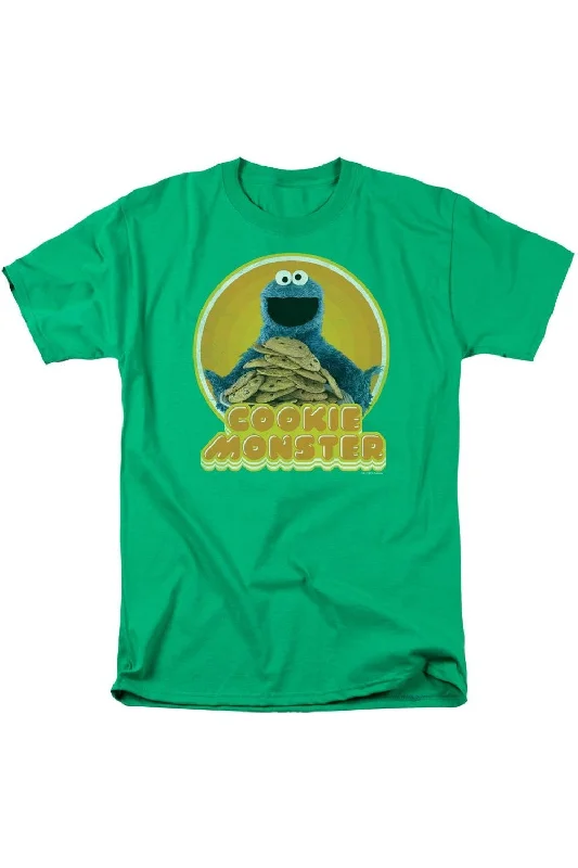 Solid-Colored Men's ShirtsSesame Street Cookie Iron On Short Sleeve Adult Tee / T-Shirt Solid-Colored Men's ShirtsSesame Street Cookie Iron On Short Sleeve Adult Tee / T-Shirt