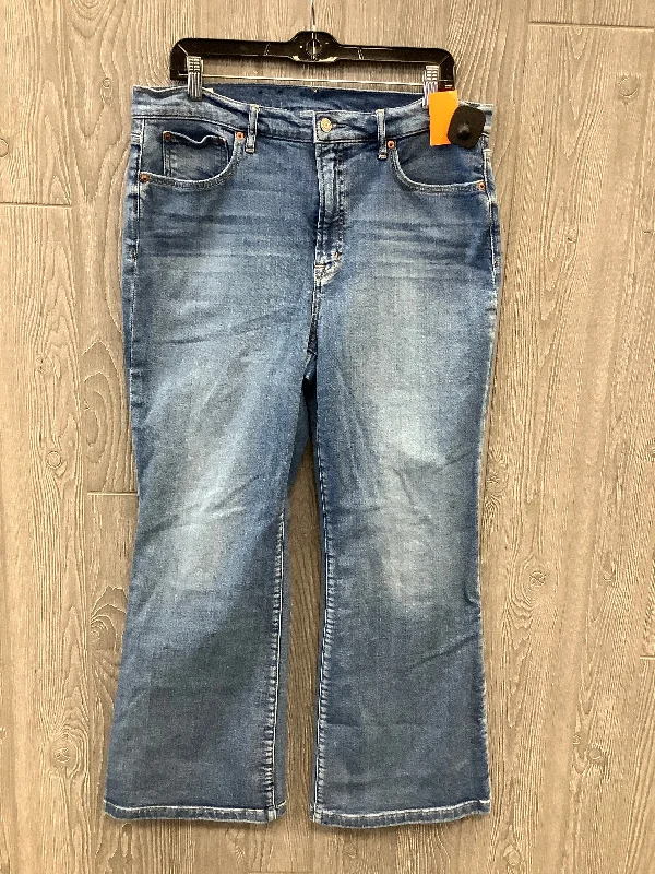 Men's Straight-Leg Jeans in Dark WashJeans Flared By Gap In Blue Denim, Size: 16