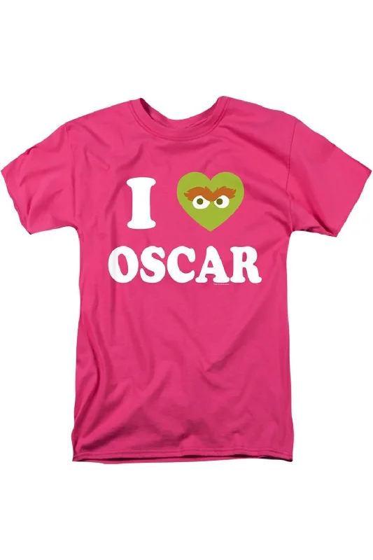 Men's Shirts with TiesSesame Street I Heart Oscar Short Sleeve Adult Tee / T-Shirt