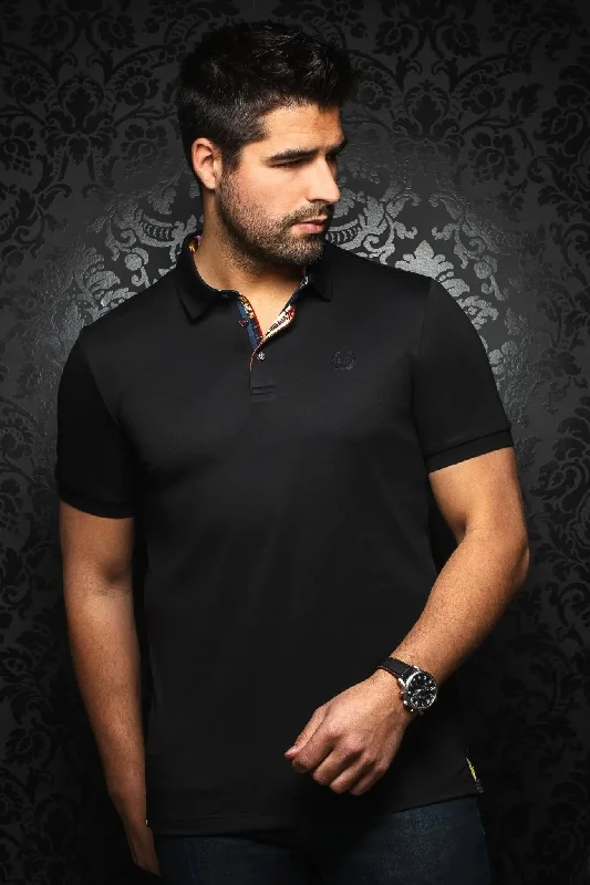 Men's Shirts with Velcro ClosuresAU NOIR | Polo | Eagle Black