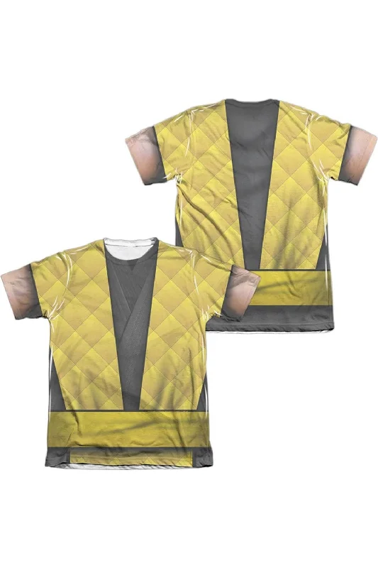 Men's Shirts with Single-Breasted DesignsMortal Kombat Klassic Scorpion Outfit (Front/Back Print) Adult Poly/Cotton Short Sleeve Tee / T-Shirt Men's Shirts with Single-Breasted DesignsMortal Kombat Klassic Scorpion Outfit (Front/Back Print) Adult Poly/Cotton Short Sleeve Tee / T-Shirt