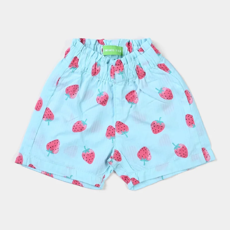 Men's Pants with Welt PocketsInfant Girls Cotton Short Strawberry-Sky