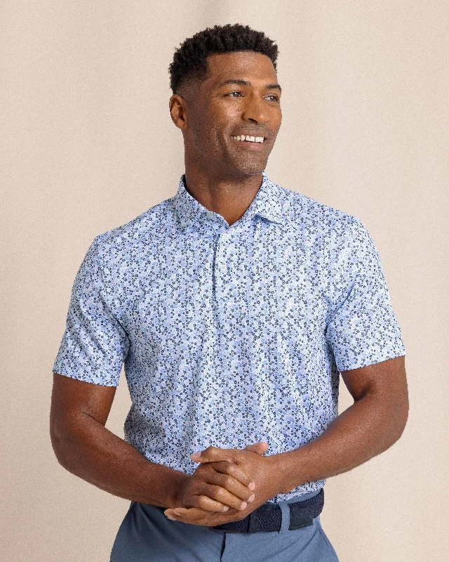 Men's Shirts with Double-Breasted DesignsDriver Petal Party Printed Polo