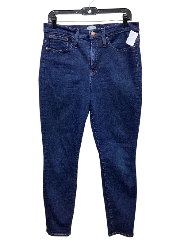 Leather Patch Men's JeansJeans Straight By J. Crew In Blue Denim, Size: 8
