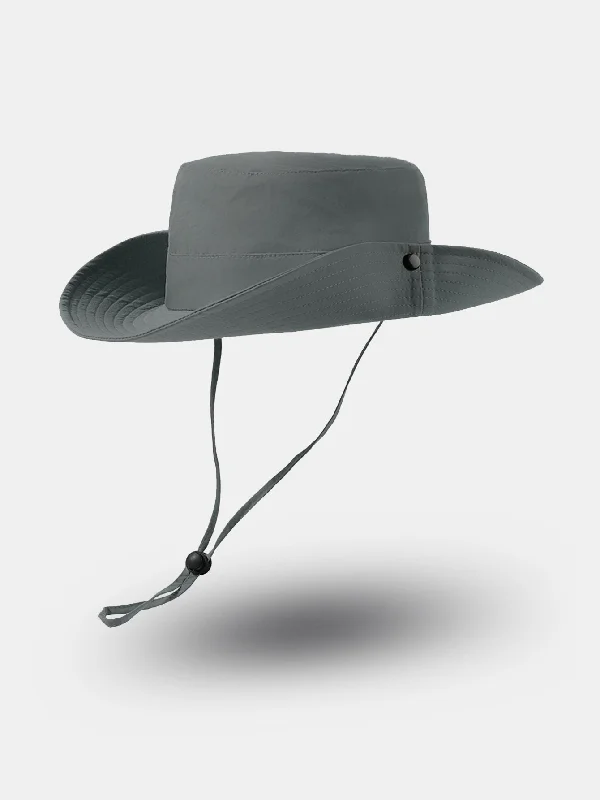 Protective Hard HatsQuick Dry Bucket Hat With Windproof Rope Outdoor Hiking