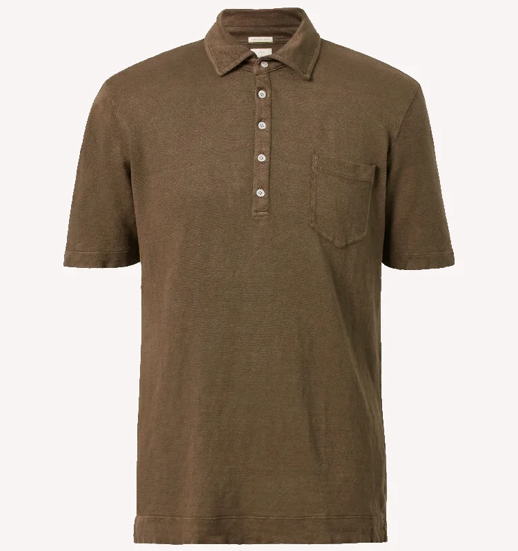 Men's Shirts with UV ProtectionMassimo Alba Polo in Cuoio