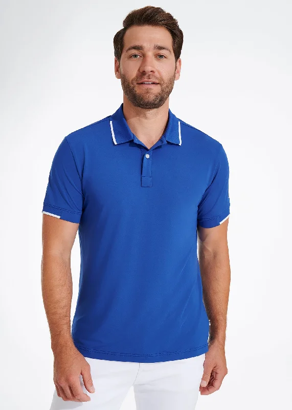 Men's Shirts with Belt LoopsPerformance Tipped Polo | Royal w/ White Tipping