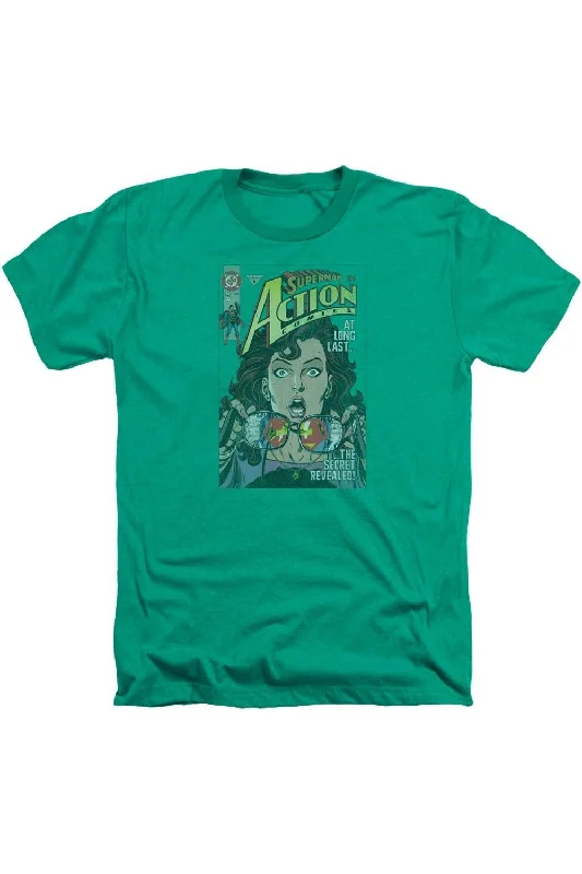 Men's Shirts for FishingSuperman Secret Revealved Adult Heather Tee / T-Shirt
