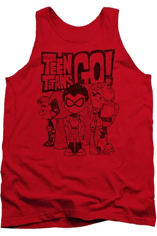 Men's Shirts for HuntingTeen Titans Go Team Up Adult Tank Top
