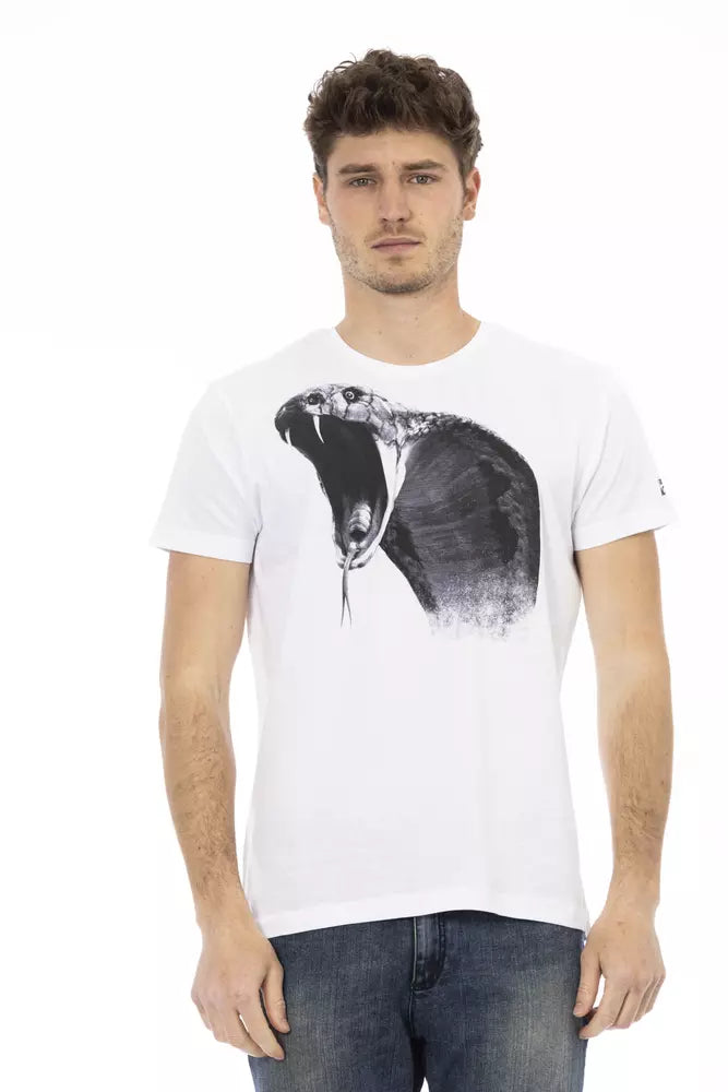 Men's Shirts with Patchwork PatternsTrussardi Action  Cotton Men Men's T-Shirt