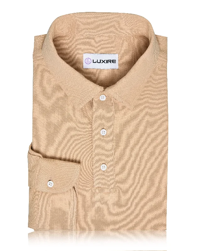 Men's Shirts with Barrel CuffsAria Beige Polo