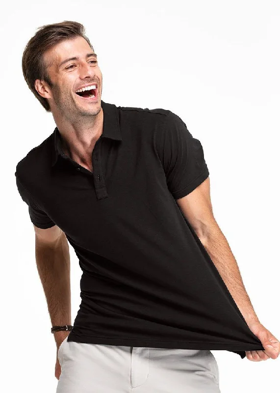 Men's Three-Quarter Sleeved TopsAll-In Polo | Black