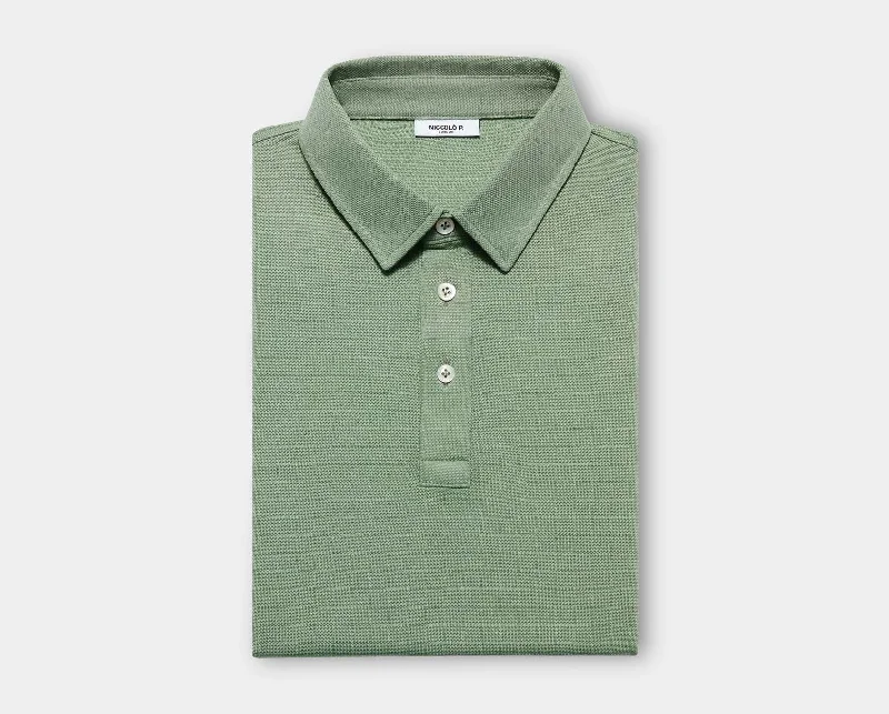 Men's Shirts for Outdoor ActivitiesJade Green Egyptian Cotton Polo Shirt