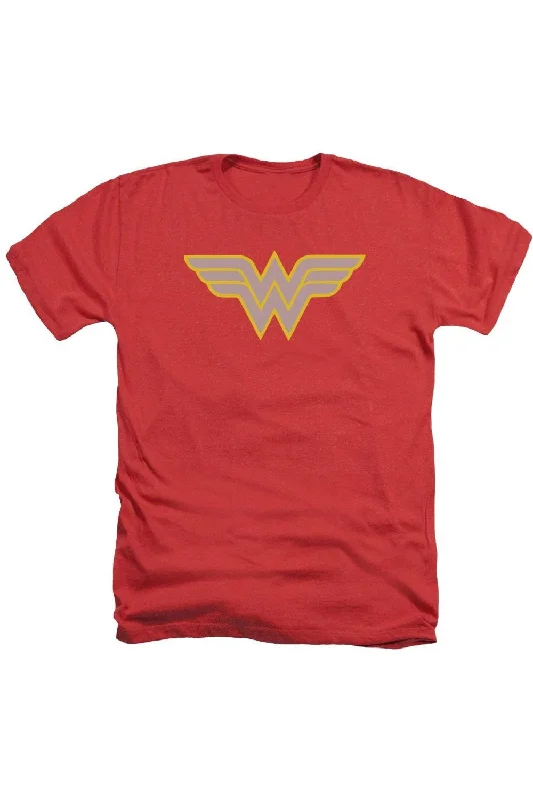 Warm Men's Fleece-Lined TopsDC Comics Wonder Woman Logo Adult Heather Tee / T-Shirt