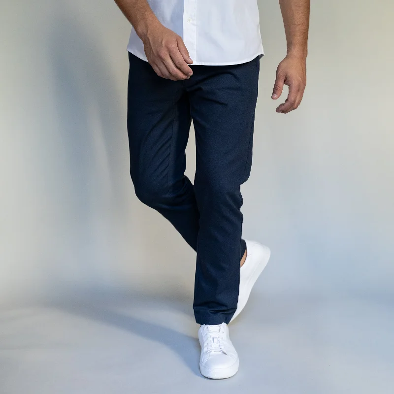 Men's Button-Fly Pants for a Traditional TouchStretch Chinos Slim Fit - Navy