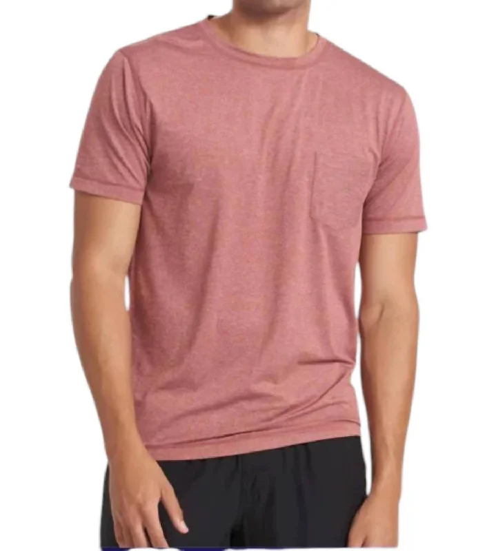 Men's Shirts with Lace-Up HemlinesTradewind Performance Tee In Heather Sienna