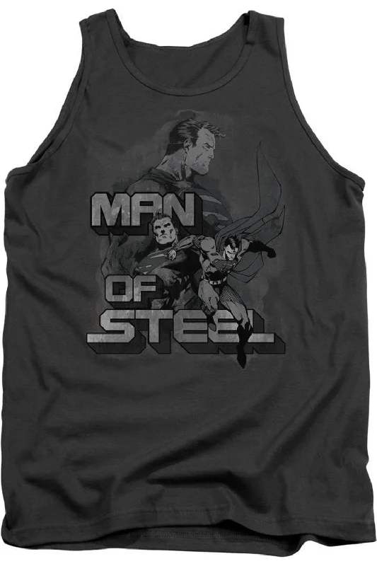 Men's Shirts with Animal PrintsSuperman Steel Poses Adult Tank Top