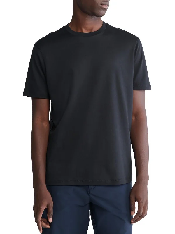 Men's Shirts with Patchwork SleevesMens Crewneck Short Sleeve T-Shirt