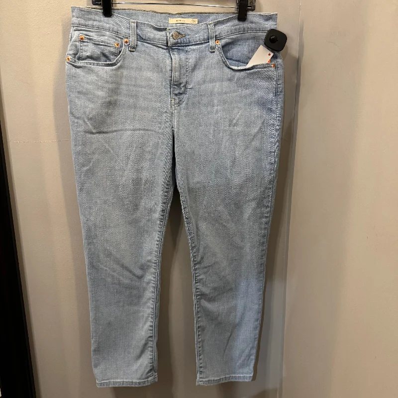 Wash and Wear Men's JeansJeans Boyfriend By Levis In Blue Denim, Size: 14