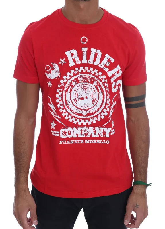 Patterned Men's Hawaiian ShirtsFrankie Morello  Cotton RIDERS Crewneck Men's T-Shirt