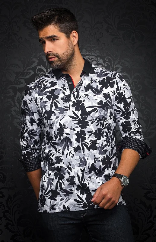 Men's Shirts with CollarsAU NOIR | Polo | Yavari White/Black