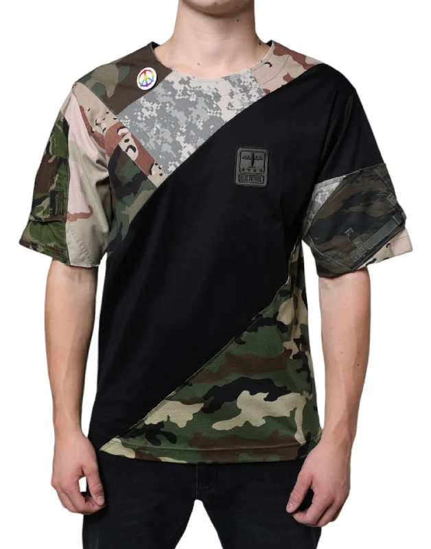 Men's Shirts for Beach OutingsDolce & Gabbana multi Camouflage Patchwork DG Royal Men's T-shirt (Pre-Owned) Men's Shirts for Beach OutingsDolce & Gabbana multi Camouflage Patchwork DG Royal Men's T-shirt (Pre-Owned)