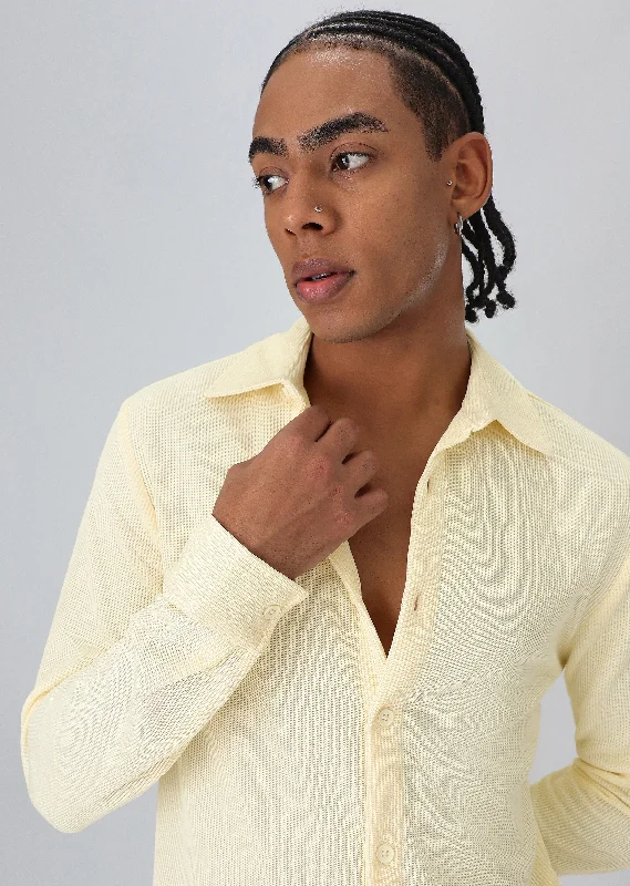Men's Denim Shirts for a Rugged LookYellow Knitted Shirt