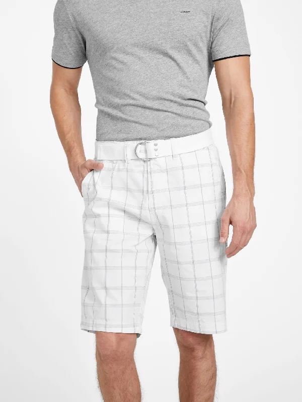 Men's Pants with Slant PocketsAbel Plaid Shorts