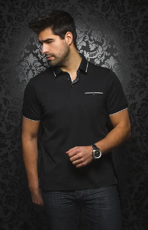 Men's Long-Sleeved ShirtsAU NOIR | Polo | Mercury Black