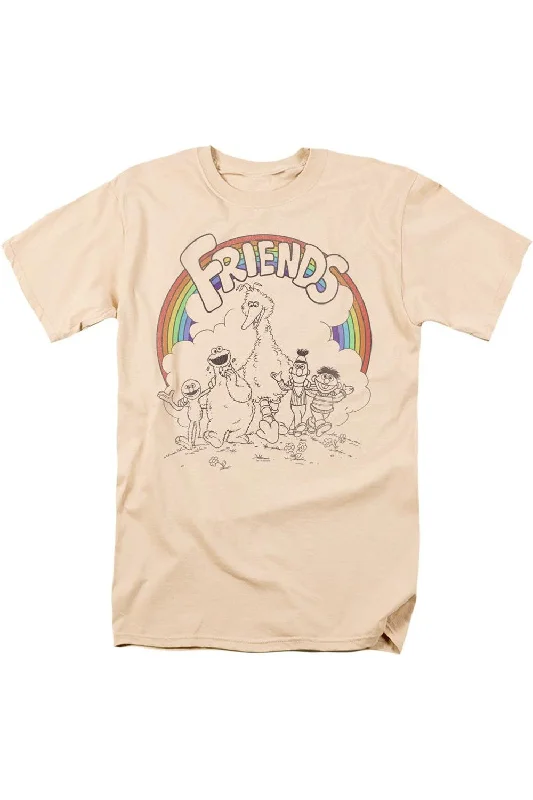 Men's Shirts with Patch PocketsSesame Street Friends Short Sleeve Adult Tee / T-Shirt Men's Shirts with Patch PocketsSesame Street Friends Short Sleeve Adult Tee / T-Shirt