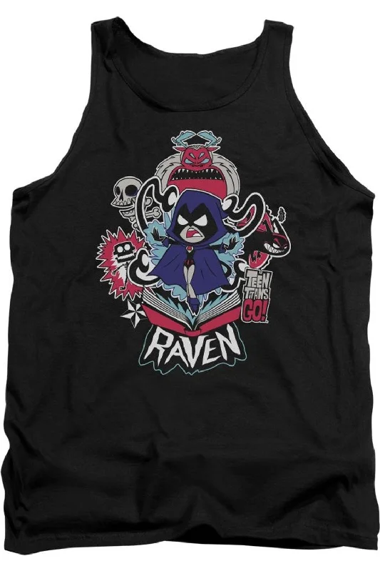 Men's Shirts with Embellished CollarsTeen Titans Go Raven Adult Tank Top
