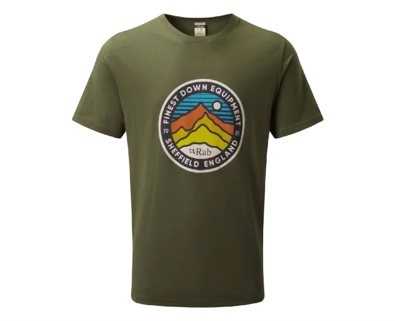 Men's Shirts for FishingMen's Stance 3 Peaks Short Sleeve Tee Top In Army