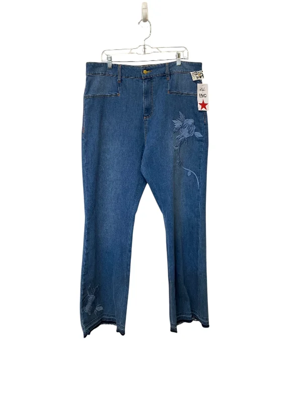 Men's Jeans with Elastic WaistbandsJeans Flared By International Concepts In Blue Denim, Size: 20