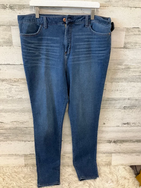 Casual Ripped Men's JeansJeans Skinny By Lc Lauren Conrad In Blue Denim, Size: 18