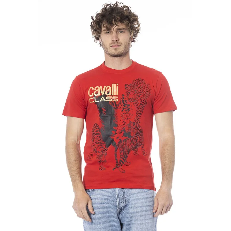 Men's Shirts with Short PlacketsCavalli Class  Cotton Men's T-Shirt