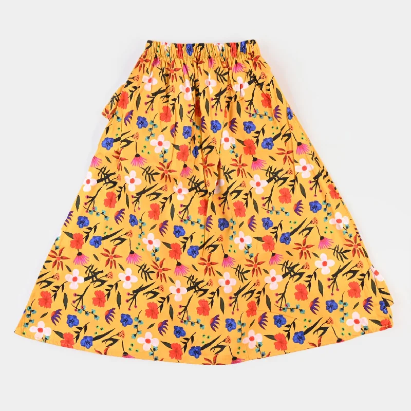 Warm Men's Fleece-Lined PantsGirls Digital Print Long Skirt - Yellow