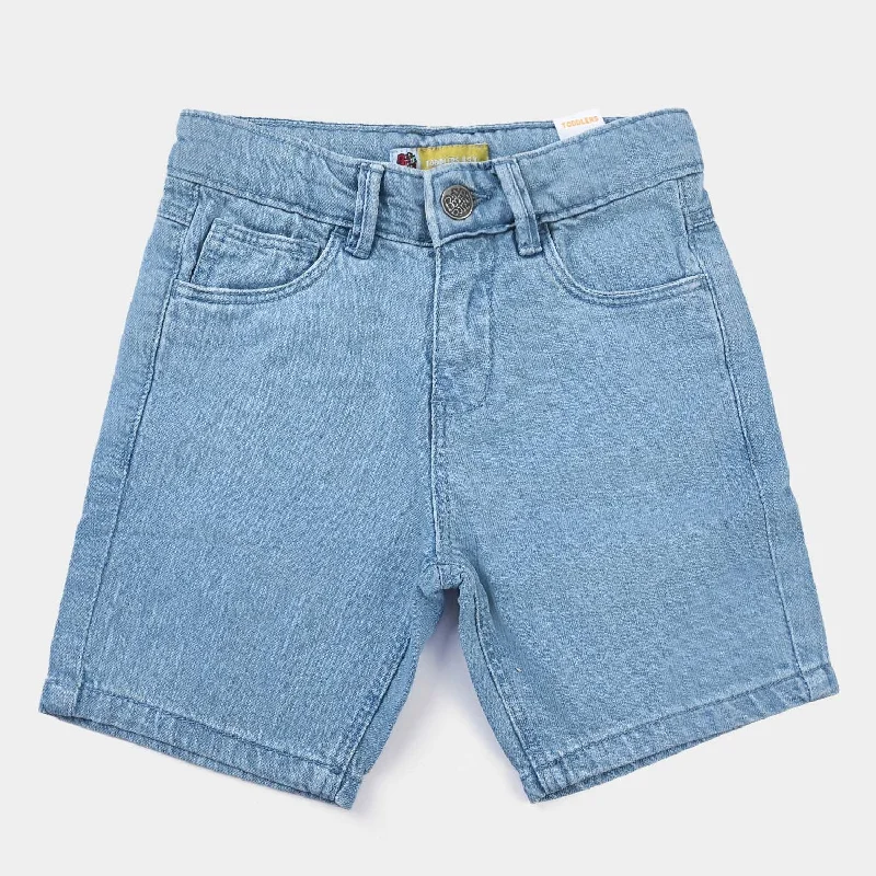 Men's Patterned Pants with Geometric DesignsBoys Denim Short Basic -Light Blue