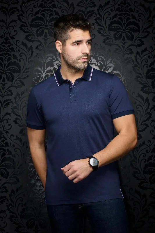 Men's Shirts with Hidden PocketsAU NOIR | Polo | Dellario Navy