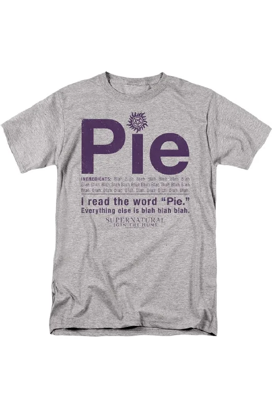 Men's Shirts with Roll-Up SleevesSupernatural Pie Short Sleeve Adult Tee / T-Shirt