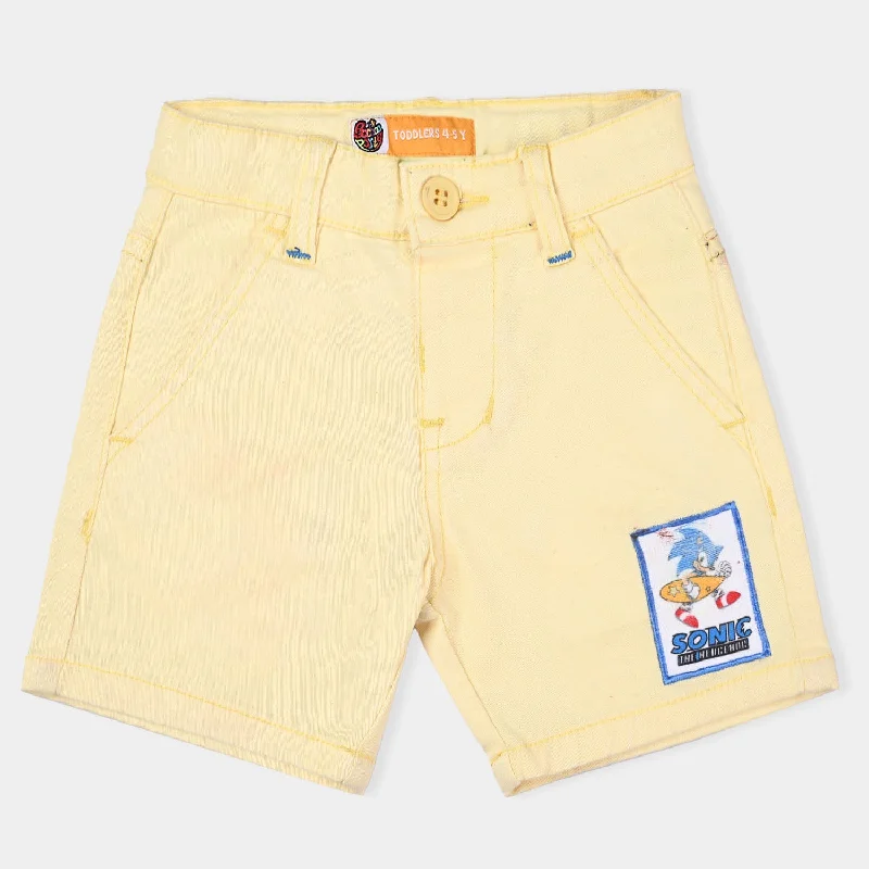 Men's Pants with Water-Resistant FabricBoys Cotton Twill Short Sonic-Lemon