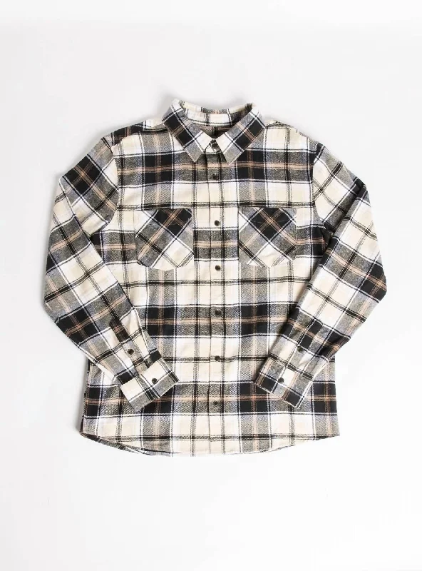 Men's Pattern Mixing Shirts for Creative StyleKylo Flannel Long Sleeve Shirt In Black/tan Men's Pattern Mixing Shirts for Creative StyleKylo Flannel Long Sleeve Shirt In Black/tan