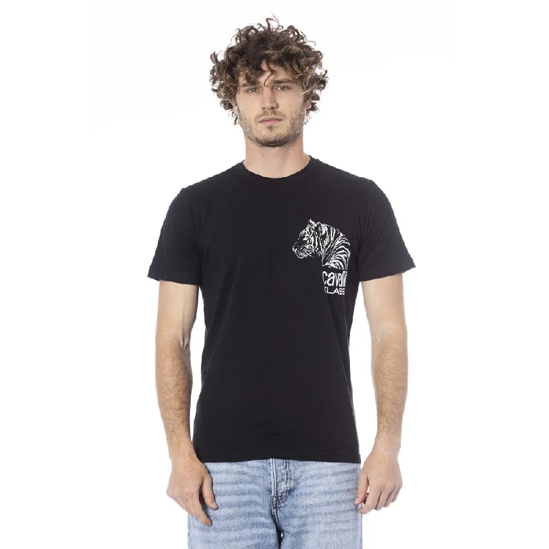 Men's Shirts with Rounded HemlinesCavalli Class  Cotton Men's T-Shirt
