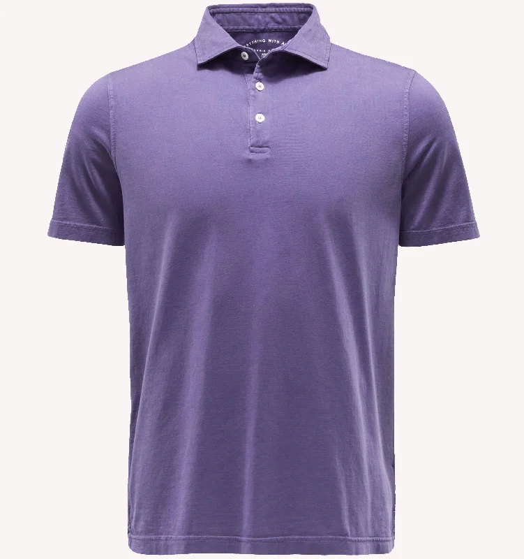 Solid-Colored Men's ShirtsFedeli Zero Polo in Purple