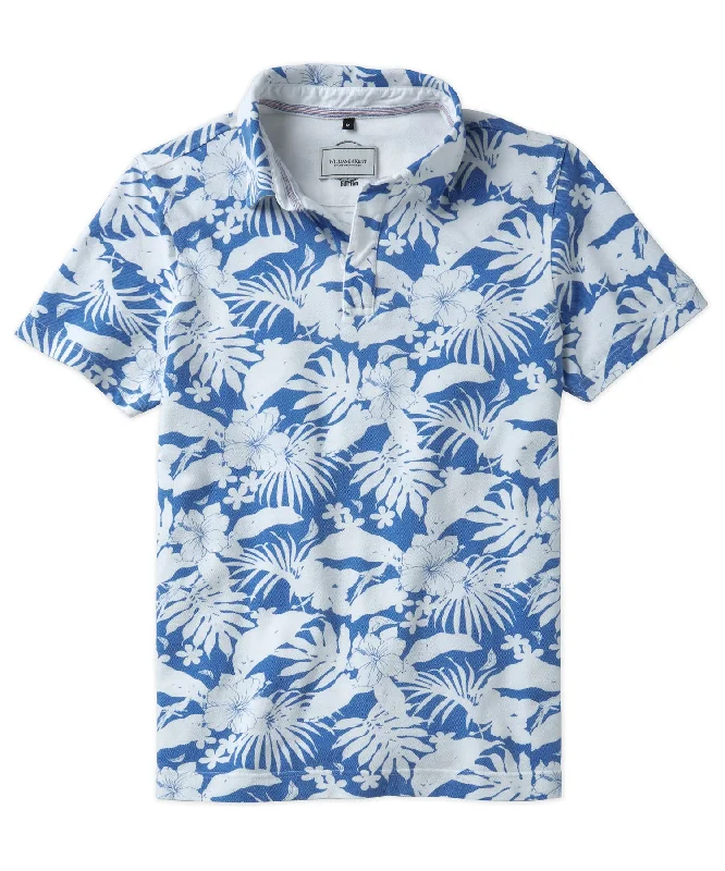 Casual Men's T-ShirtsHibiscus Print Polo Shirt