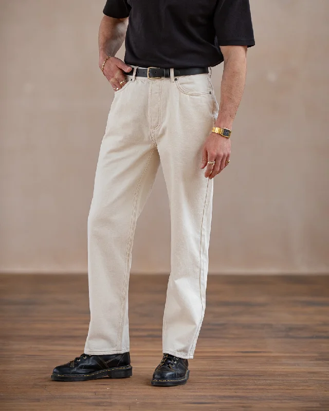 Men's Pants with Hidden PocketsJoshua Denim Jean - Ecru