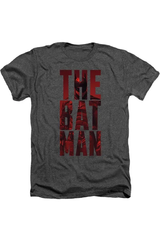 Men's Unique and Designer TopsThe Batman Crimson Crusader Adult Heather Tee / T-Shirt Men's Unique and Designer TopsThe Batman Crimson Crusader Adult Heather Tee / T-Shirt