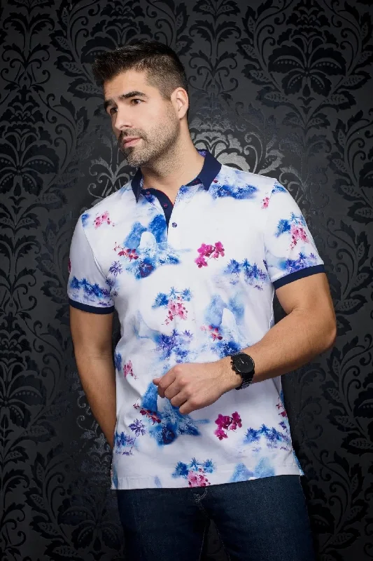 Men's Shirts with Chest PocketsAU NOIR | Polo | Aquador White